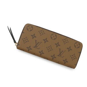 Louis Vuitton Monogram Reverse Portefeuille Wallet Clemence Black